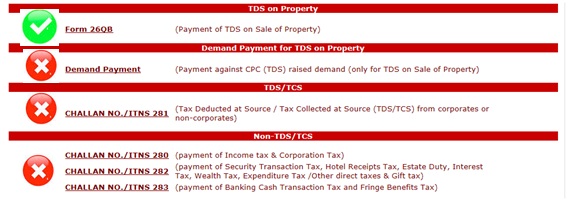 Filing of 26QB Statement-cum-Challan: